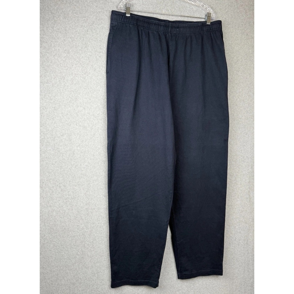 Lands' End Navy Blue Lounge Pants XL 40-42 Cotton Elastic Waist